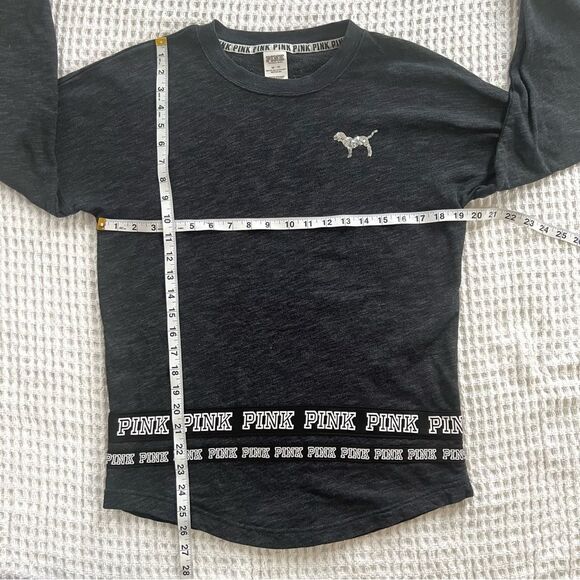 Vintage 90's Pink Victoria’s Secret Campus Bling Long Sleeve Cotton Blend Top - Picture 15 of 16